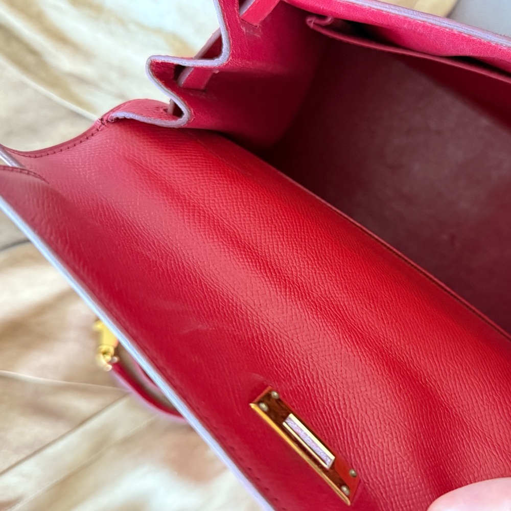 SOLD - HERMES Red Epsom Kelly 28 GHW - Picture 13 of 16